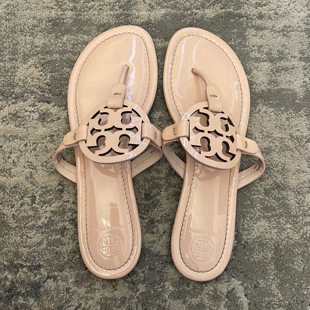 Tory Burch Miller Sandals — patent leather